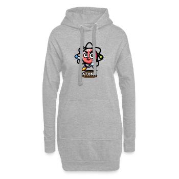 Don't trust Atoms - Hoodie-Kleid - Grau meliert - Vorne