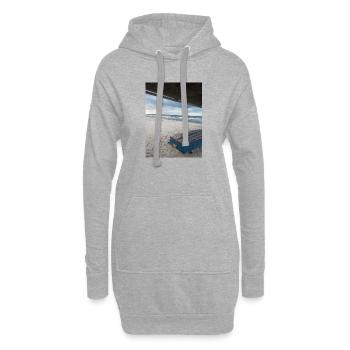 chillen an der Ostsee - Hoodie-Kleid - Grau meliert - Vorne