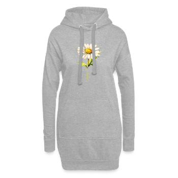 Marguerite printanière avec lettrage d’avril - Sweat-shirt à capuche long Femme - gris chiné - Devant