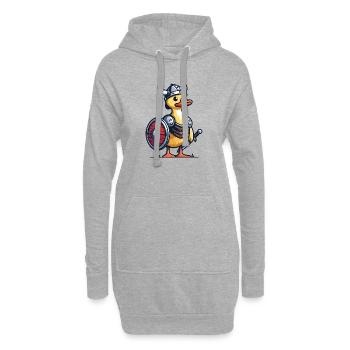 Viking Quacksalber: Die Ente von Walhalla - Hoodie-Kleid - Grau meliert - Vorne