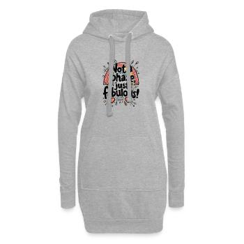 PAS UNE PHASE, JUSTE FABULEUX - Sweat-shirt à capuche long Femme - gris chiné - Devant