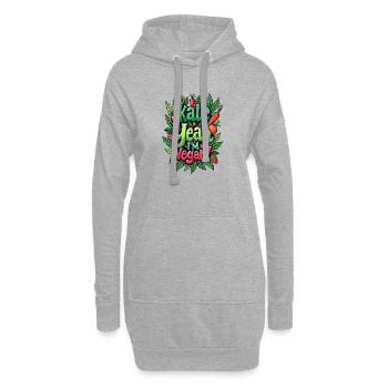 KALE JA, ICH BIN VEGANER! - Hoodie-Kleid - Grau meliert - Vorne