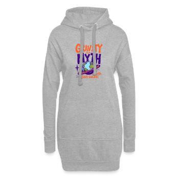 LA GRAVITÉ EST UN MYTHE – LA TERRE EST TOUT SIMPLEMENT NULLE, LA PHYSIQUE - Sweat-shirt à capuche long Femme - gris chiné - Devant