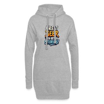 TOLLES BIER, NOCH BESSERE GESCHICHTEN - Hoodie-Kleid - Grau meliert - Vorne