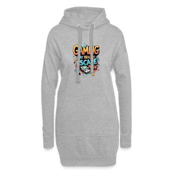 GAMING: MEIN FLUCHTPLAN AUS DER REALITÄT - Hoodie-Kleid - Grau meliert - Vorne