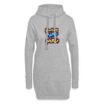 VON NEUN ZUM WEIN - Hoodie-Kleid - Grau meliert - Vorne