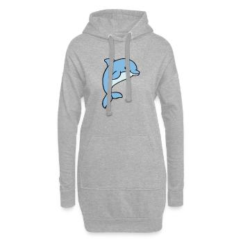 Delfin - Hoodie-Kleid - Grau meliert - Vorne