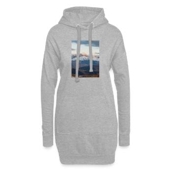 Aiguilles d'Arves - Sweat-shirt à capuche long Femme - gris chiné - Devant