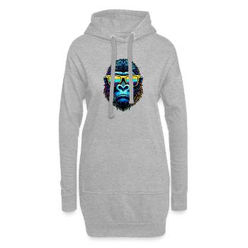 Gorilla - Hoodie-Kleid - Grau meliert - Vorne