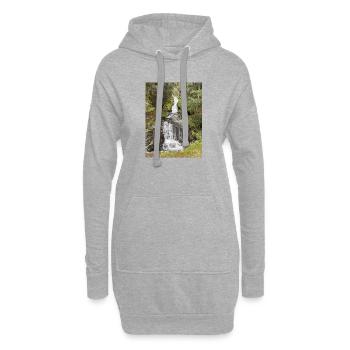 Naturpark Wasserfall Design - Hoodie-Kleid - Grau meliert - Vorne