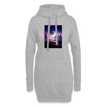 Fantasieplanet Mystery  - Hoodie-Kleid - Grau meliert - Vorne