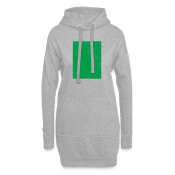 Dégradé vert à l’aspect monochromatique - Sweat-shirt à capuche long Femme - gris chiné - Devant