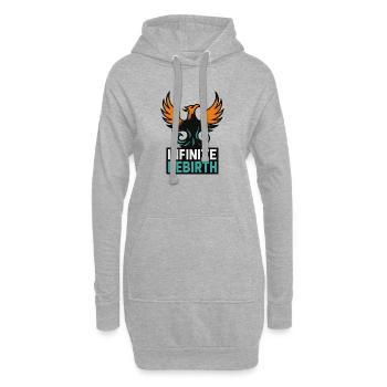 Infinite Rebirth – Phönix - Hoodie-Kleid - Grau meliert - Vorne