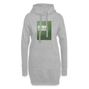 Monstera Botanical Line Art Design - Hoodie-Kleid - Grau meliert - Vorne