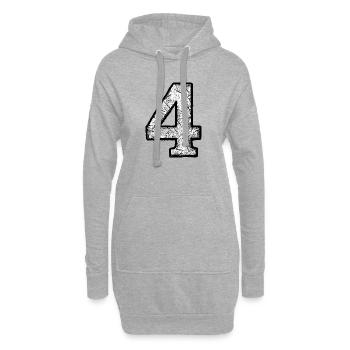 Quatre scratchs grunge design - Sweat-shirt à capuche long Femme - gris chiné - Devant