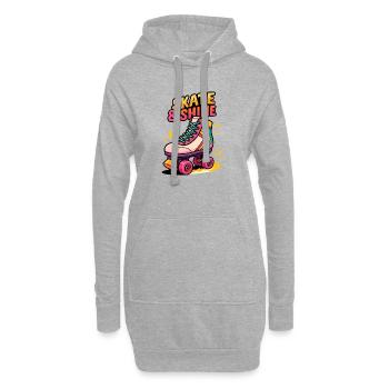 Roller néon Skate & Shine - Sweat-shirt à capuche long Femme - gris chiné - Devant
