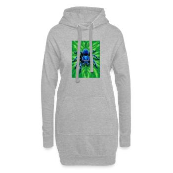 Tarentule saphir gluante Araignée bleue brillante - Sweat-shirt à capuche long Femme - gris chiné - Devant