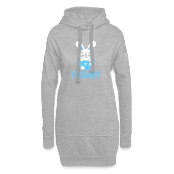 Révélation du sexe de Pâques de la future maman - Sweat-shirt à capuche long Femme - gris chiné - Devant