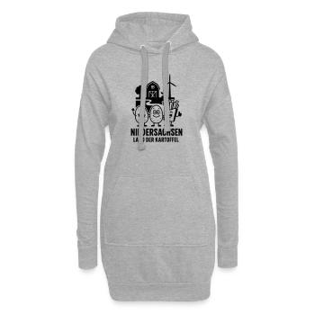Kartoffel Niedersachsen - Hoodie-Kleid - Grau meliert - Vorne