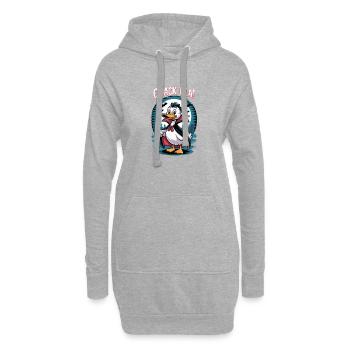 Quackula Vampir Ente - Hoodie-Kleid - Grau meliert - Vorne