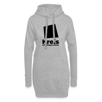 Kreis mit einigen Ecken - Hoodie-Kleid - Grau meliert - Vorne