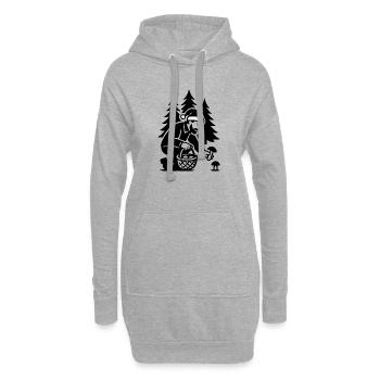 Cueilleur de champignons - Cueillette de champignons de Noël aux cèpes - Sweat-shirt à capuche long Femme - gris chiné - Devant