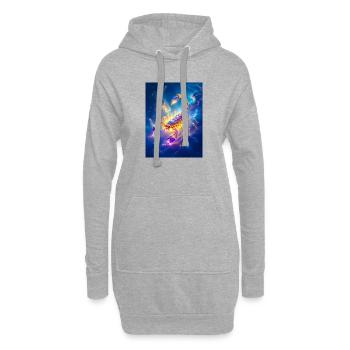 Scorpion de verre brillant dans une nébuleuse lumineuse - Sweat-shirt à capuche long Femme - gris chiné - Devant