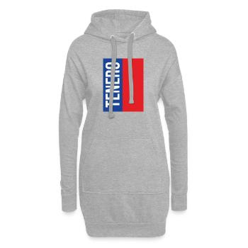 Trendiges Tenero T-Shirt - Hoodie-Kleid - Grau meliert - Vorne