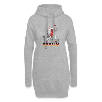 Berliner Läufer - Hoodie-Kleid - Grau meliert - Vorne