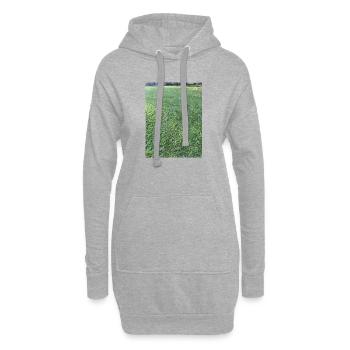 Grille d’herbe éclatante de couleurs - Sweat-shirt à capuche long Femme - gris chiné - Devant