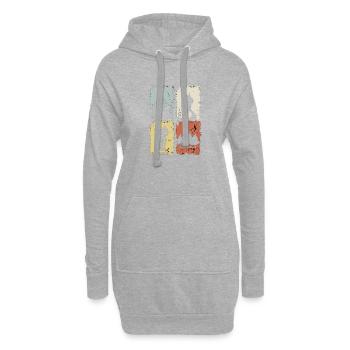 Vier Panel Silhouette Grunge - Hoodie-Kleid - Grau meliert - Vorne