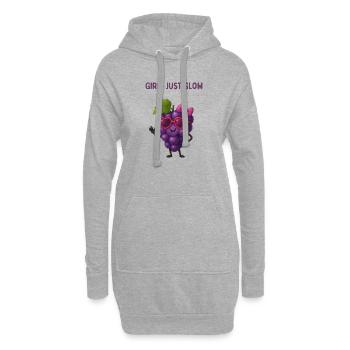 Pouvoir féminin de Grappa Glow - Sweat-shirt à capuche long Femme - gris chiné - Devant