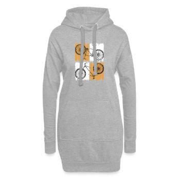 Œuvres d’art du quad de Grunge Split Bicycle - Sweat-shirt à capuche long Femme - gris chiné - Devant