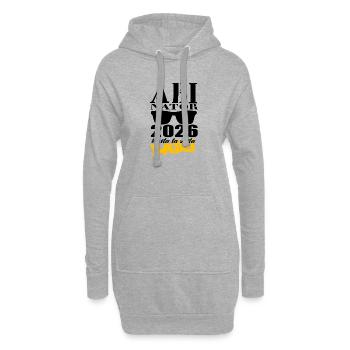 ABInator 2026 - Sweat-shirt à capuche long Femme - gris chiné - Devant