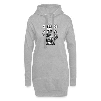 Golden Eagle schwebt hoch auf der Freiheit - Hoodie-Kleid - Grau meliert - Vorne