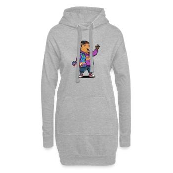 Beaver Skate Vibes Pullover Hoodie - Hoodie Dress - heather grey - Front