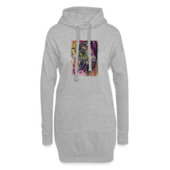 Seepferdchen - Hoodie-Kleid - Grau meliert - Vorne