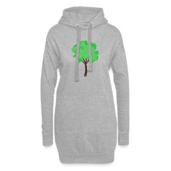 Baum Natur Gärtner - Hoodie-Kleid - Grau meliert - Vorne