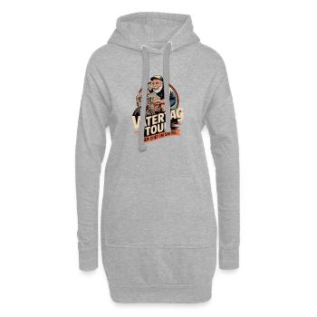 Fahrrad Papa Vatertag Geschenk Chef im Sattel 2026 - Hoodie-Kleid - Grau meliert - Vorne