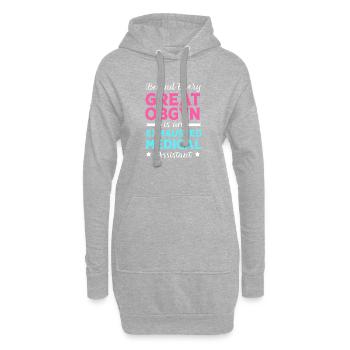 Obstétrique obstétricienne - Sweat-shirt à capuche long Femme - gris chiné - Devant