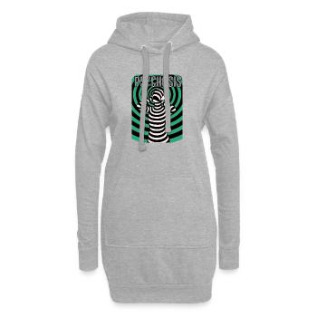 Psychedelische Psyche, Hypnos, Halluzination  - Hoodie-Kleid - Grau meliert - Vorne