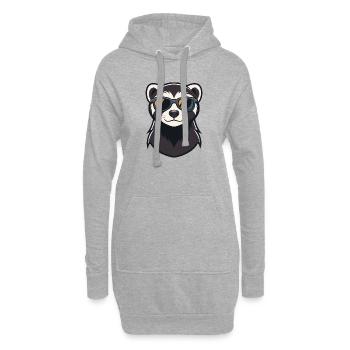Cool ferret - Hoodie Dress - heather grey - Front