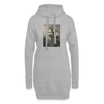 Myanmar - Sweat-shirt à capuche long Femme - gris chiné - Devant