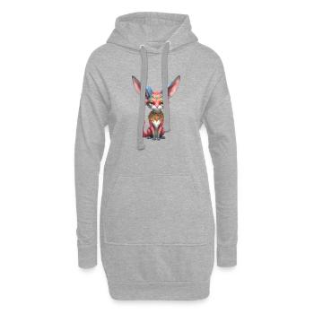 Pharaon Chat de Cristal et d’Or - Sweat-shirt à capuche long Femme - gris chiné - Devant