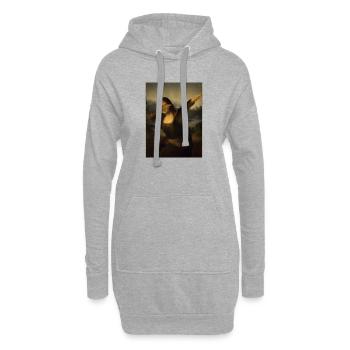 Joconde Dab Léonard de Vinci Joconde - Sweat-shirt à capuche long Femme - gris chiné - Devant