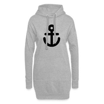 Voile - Sweat-shirt à capuche long Femme - gris chiné - Devant