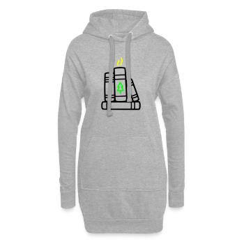 Bücherstapel Baum Natur Lesen Buchclub Wald - Hoodie-Kleid - Grau meliert - Vorne