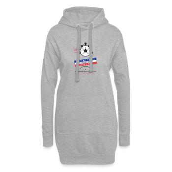 Supporter dans l’âme Jour de match - Sweat-shirt à capuche long Femme - gris chiné - Devant