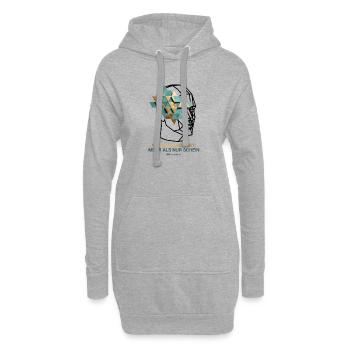 Wahre Schönheit - Hoodie-Kleid - Grau meliert - Vorne