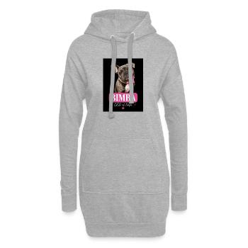 Fille PDG de la sieste - Sweat-shirt à capuche long Femme - gris chiné - Devant